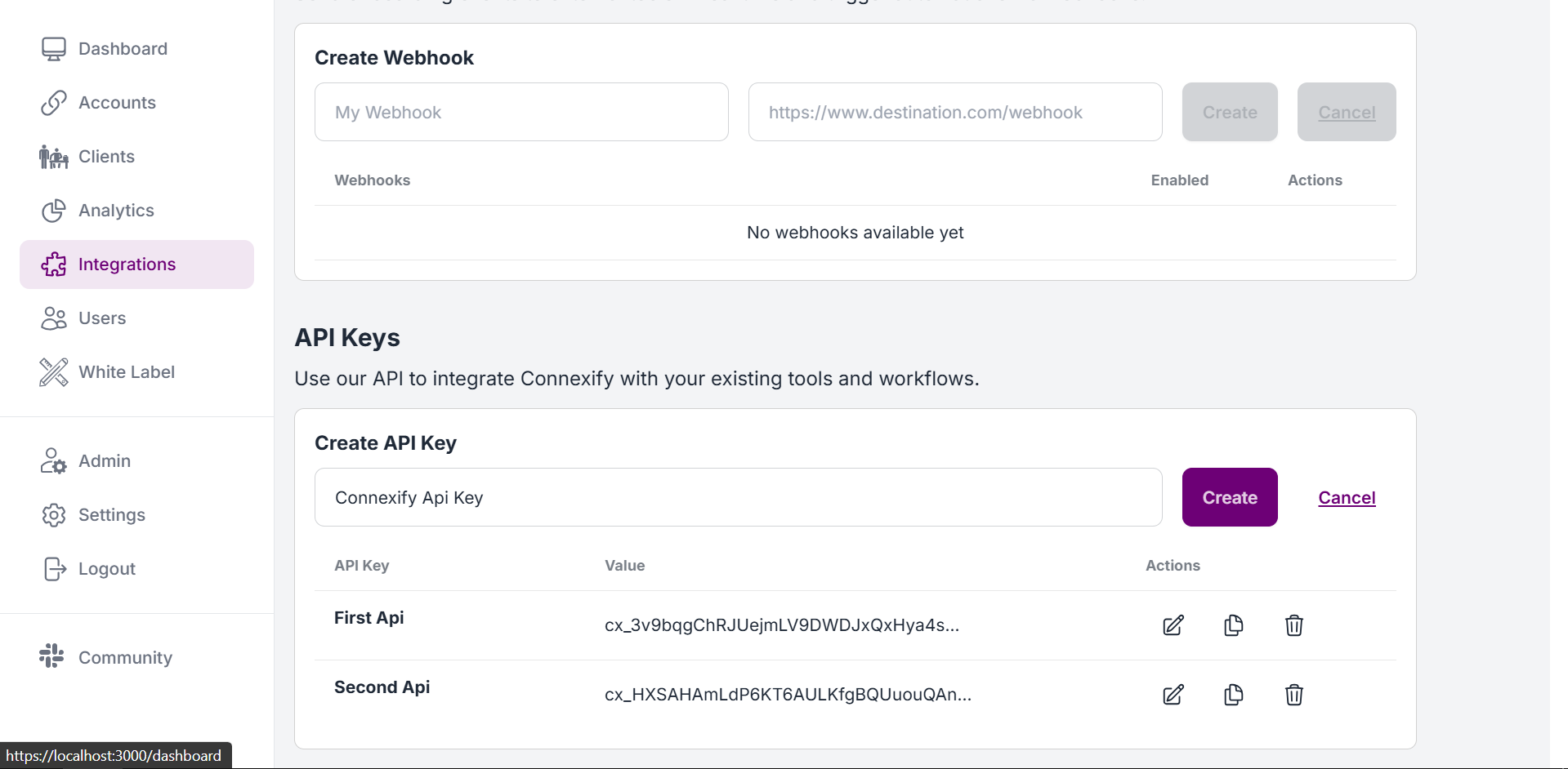 Create API Key